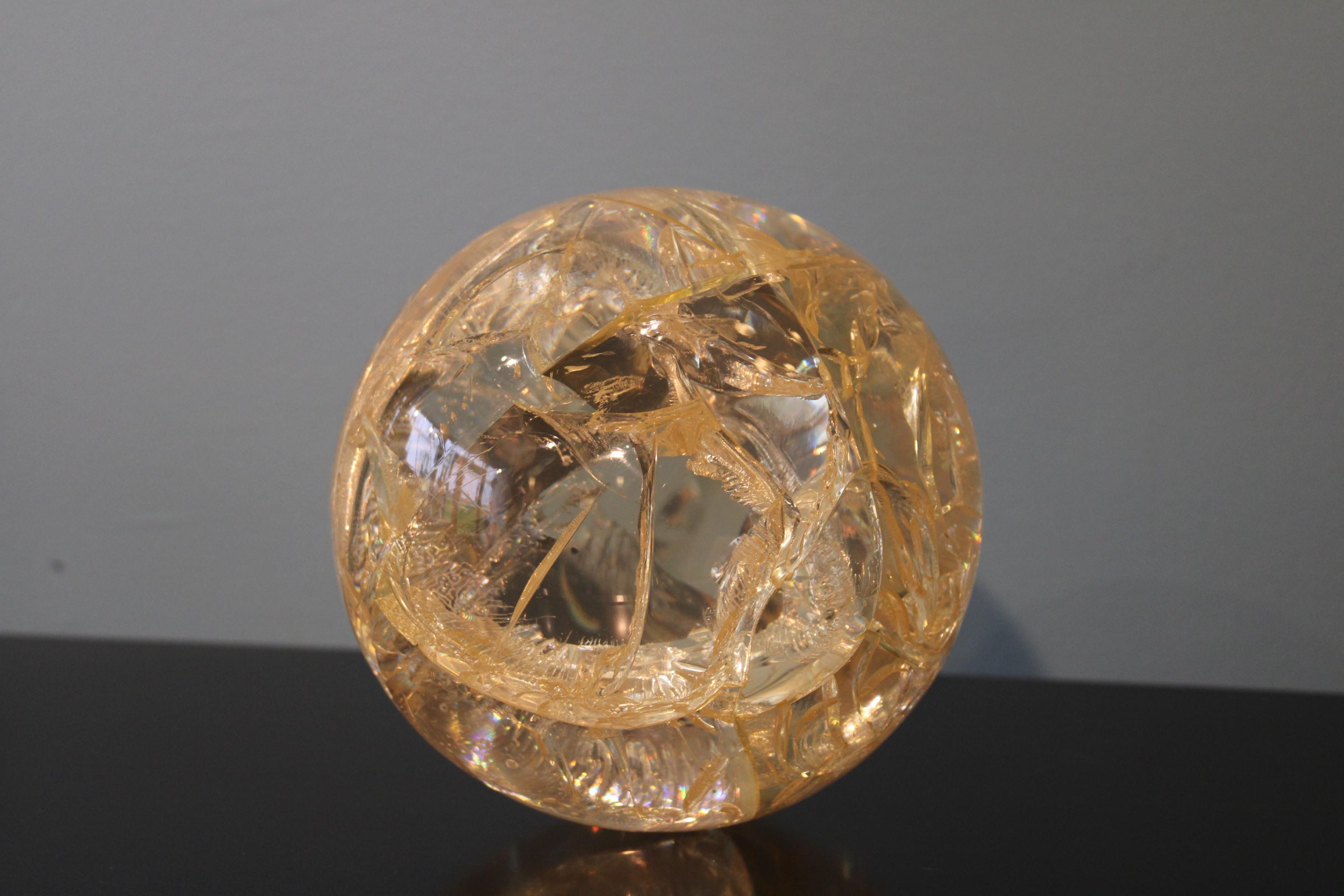 Mid-Century Modern Fractal Resin Ball from 70s For Sale