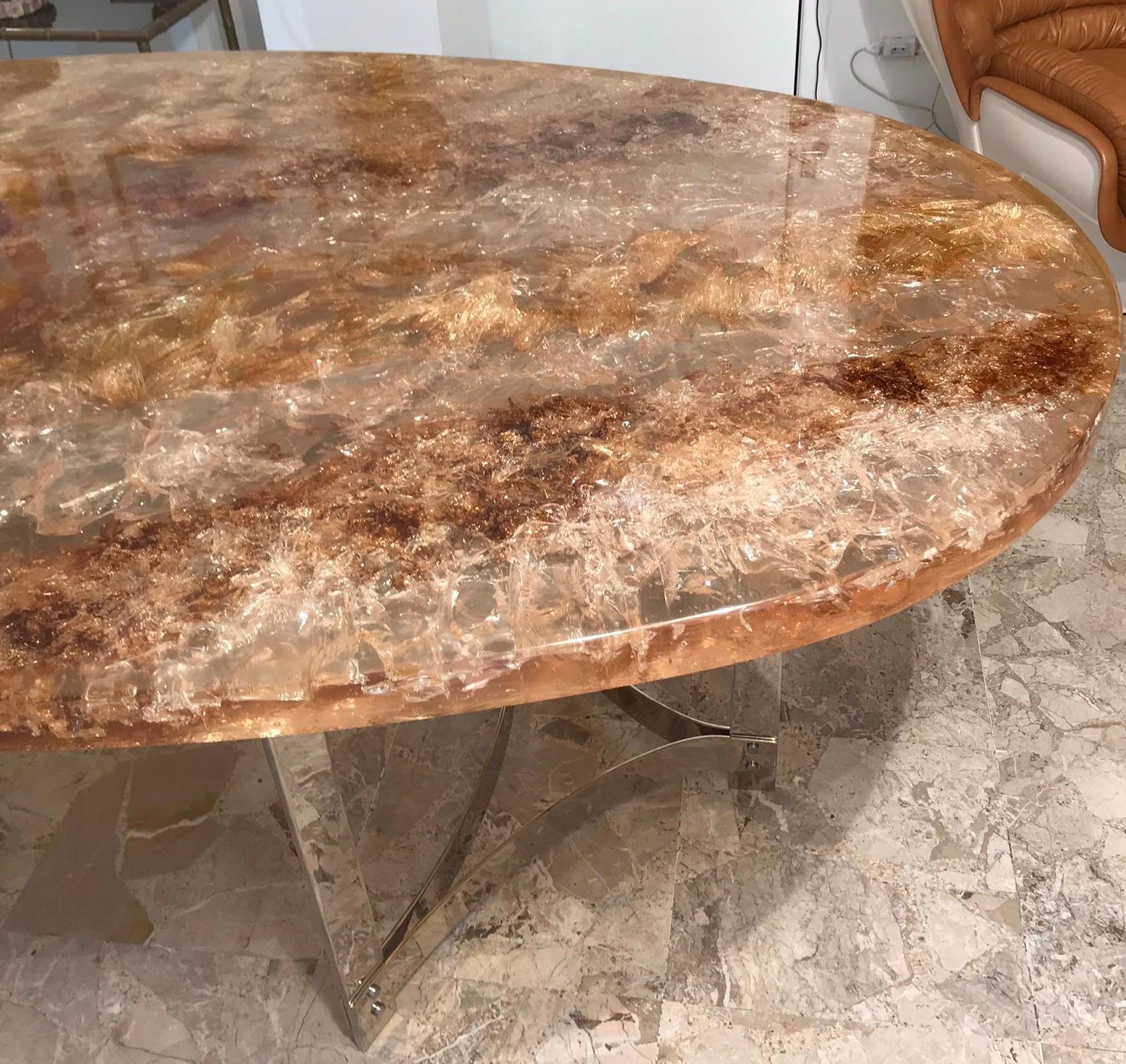 Late 20th Century Fractal Resin Dinning Room Table by Gilles Charbin