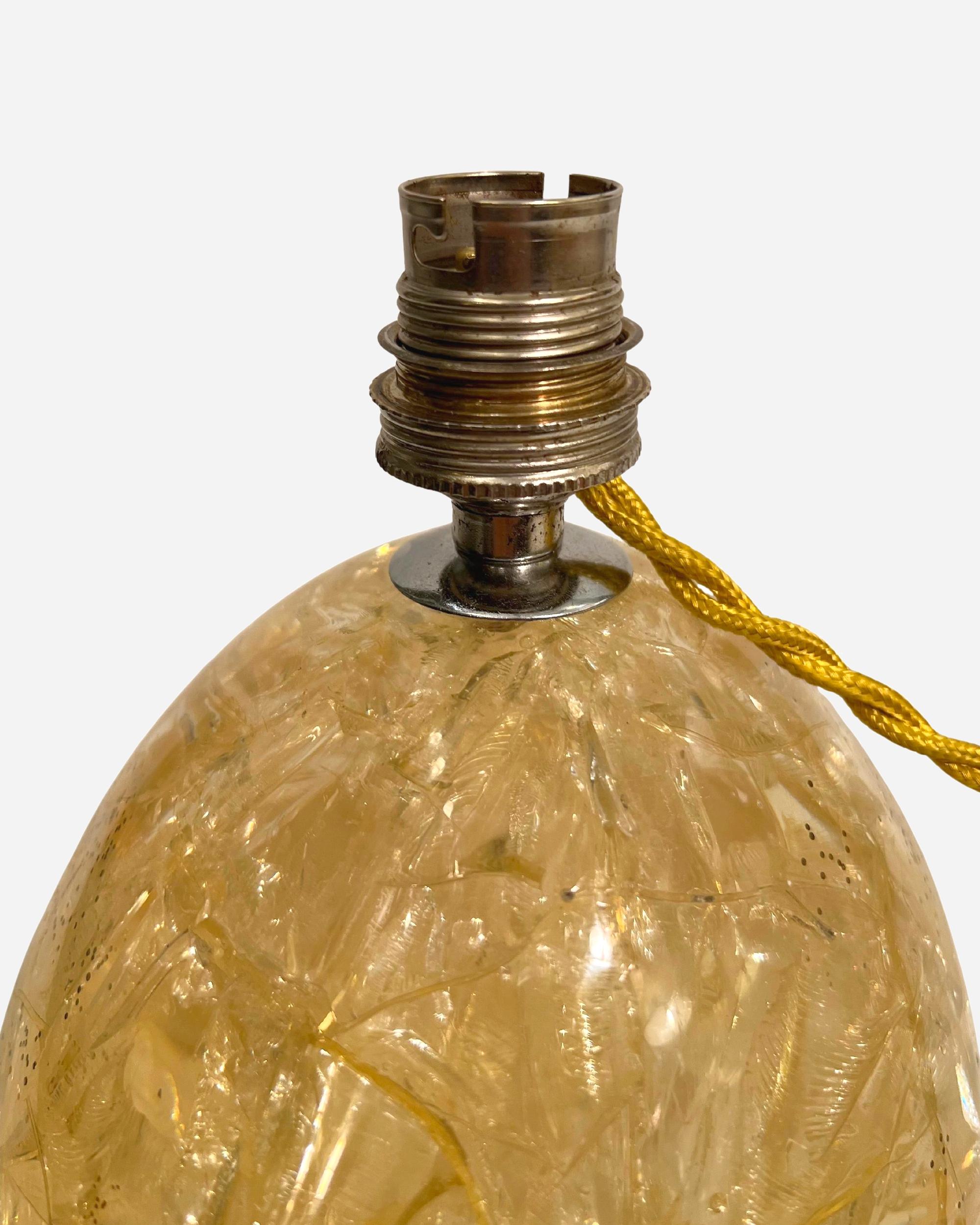 Base per lampada in resina frattale di Pierre Giraudon, Atelier Giraudon, Francia, circa 1970 In condizioni buone in vendita a Paris, FR
