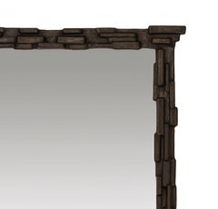 Skulpturaler Wandspiegel "Fractal" aus Bronzegips - individuell gestaltbar, handgefertigt