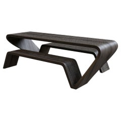 Mesa y banco de picnic de teca maciza Fractal