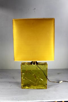 Fracted Resin Table Lamp style to Pierre Giraudon
