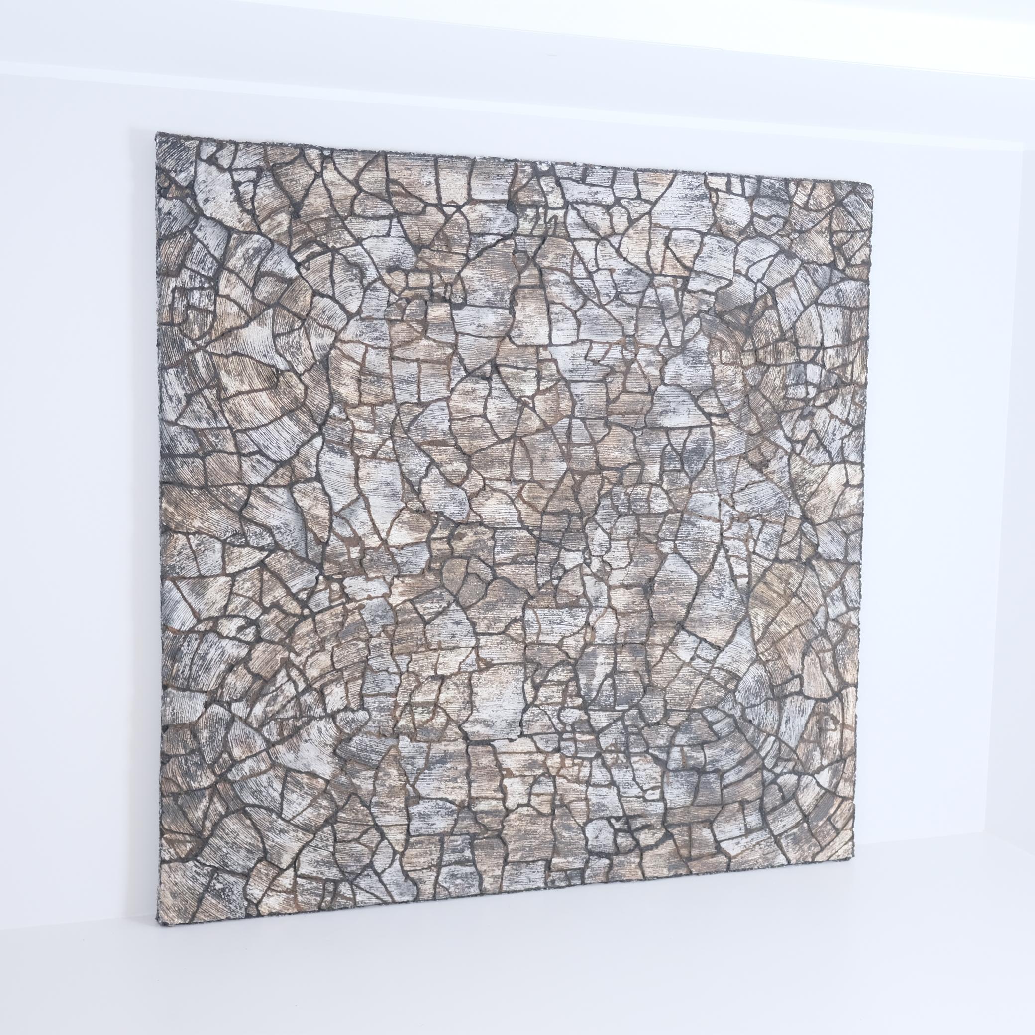 Fracturado es una sorprendente escultura mural de cerámica de Pekka Paikkari, creada en 2006. Esta obra excepcional muestra una composición de cerámica meticulosamente elaborada a mano y montada sobre un tablero de madera, que encarna la