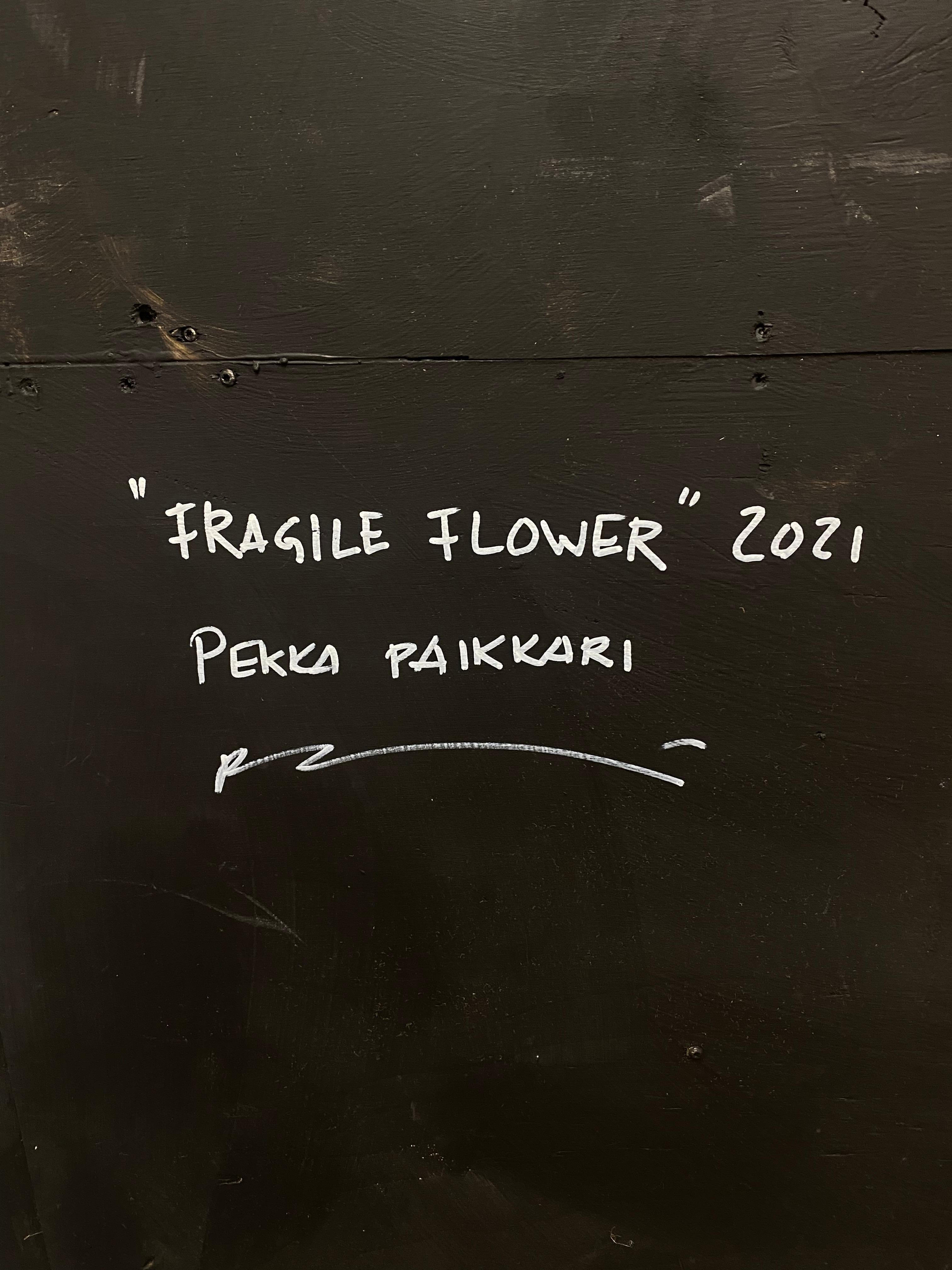 'Fragile Flower' A Unique Ceramic Wall Sculpture, Pekka Paikkari,  2021 For Sale 2