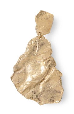 Fragment 1 Pair Of Earrings in Gold-Plated Metal by Marion Fillancq