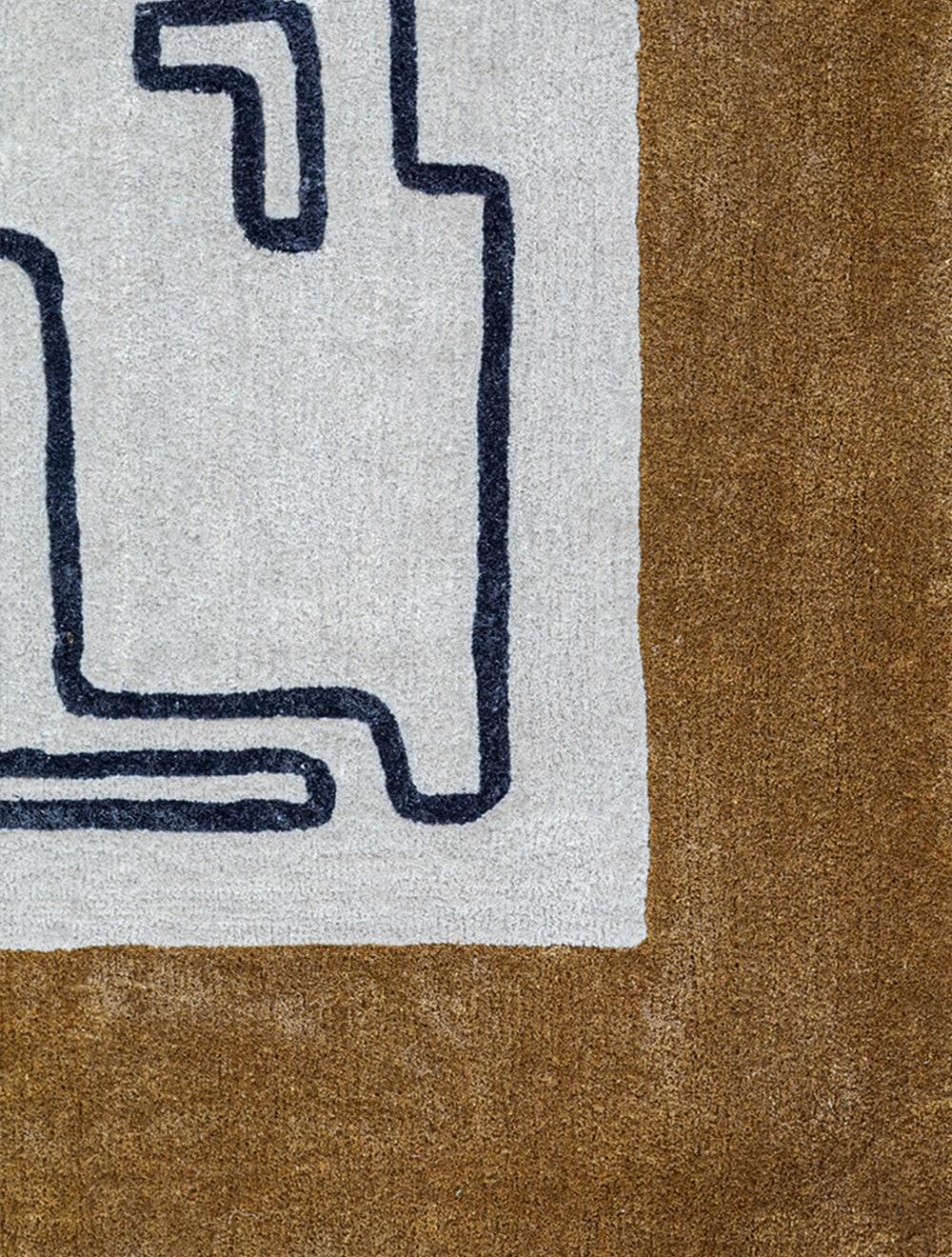 Post-Modern Fragment 2 with Border Structures Carpet by Massimo Copenhagen For Sale