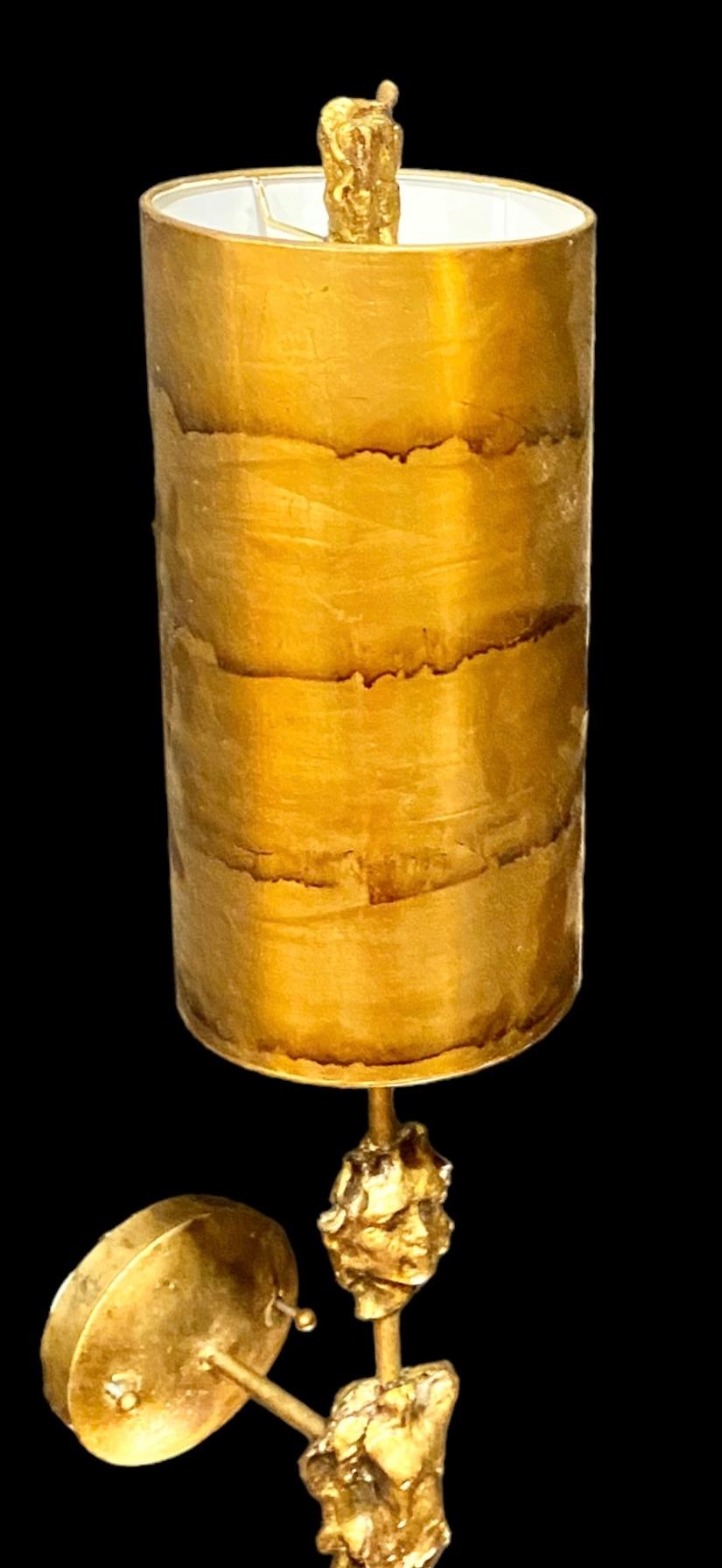 Cast New Orleans Fragment Burnished Gold Wall Sconces