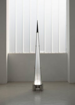 'Fragment' Floor Lamp by Sing Chan Stainless Steel glass