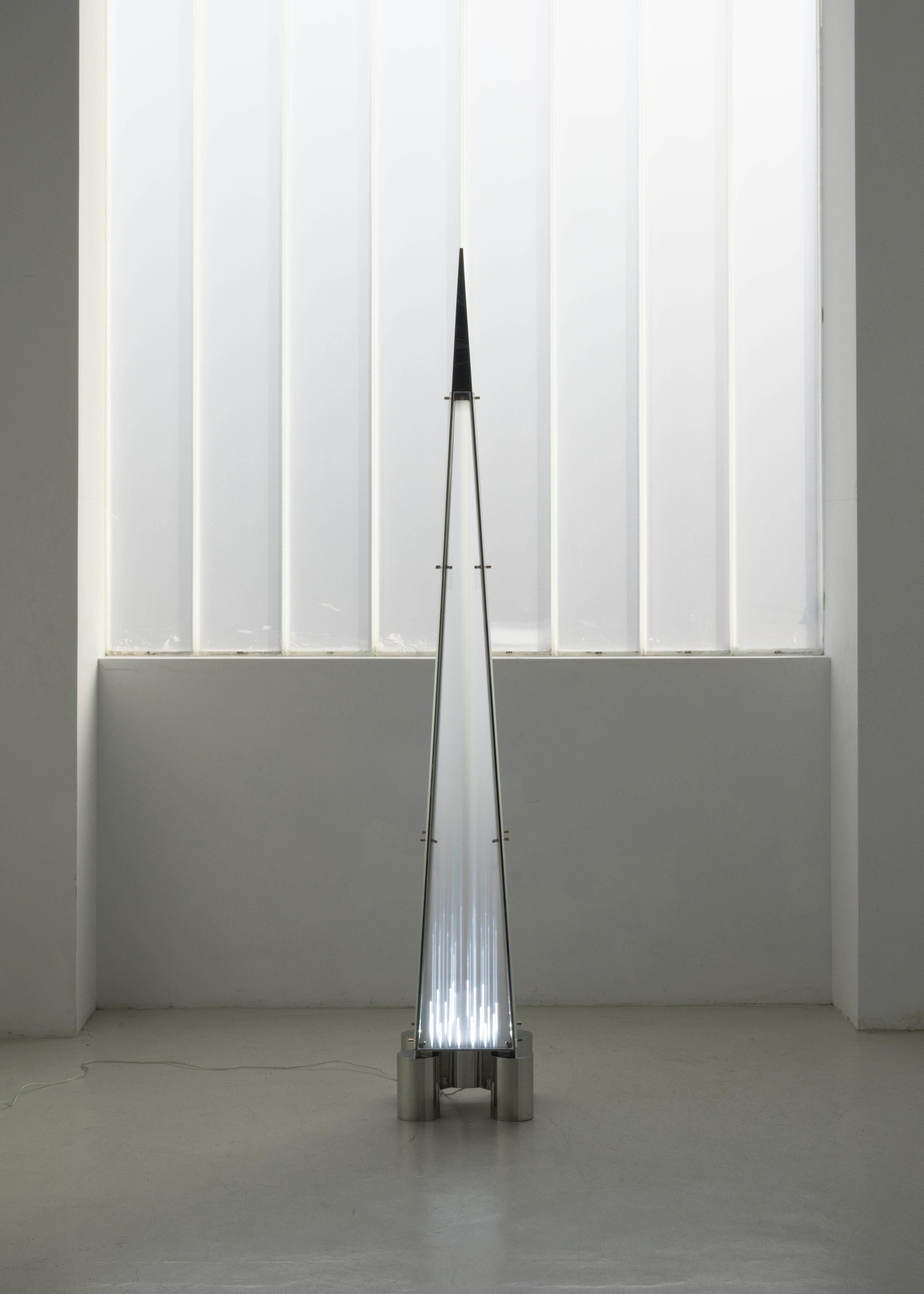 'Fragment' Floor Lamp by Sing Chan Stainless Steel glass In New Condition For Sale In Shanghai, CN