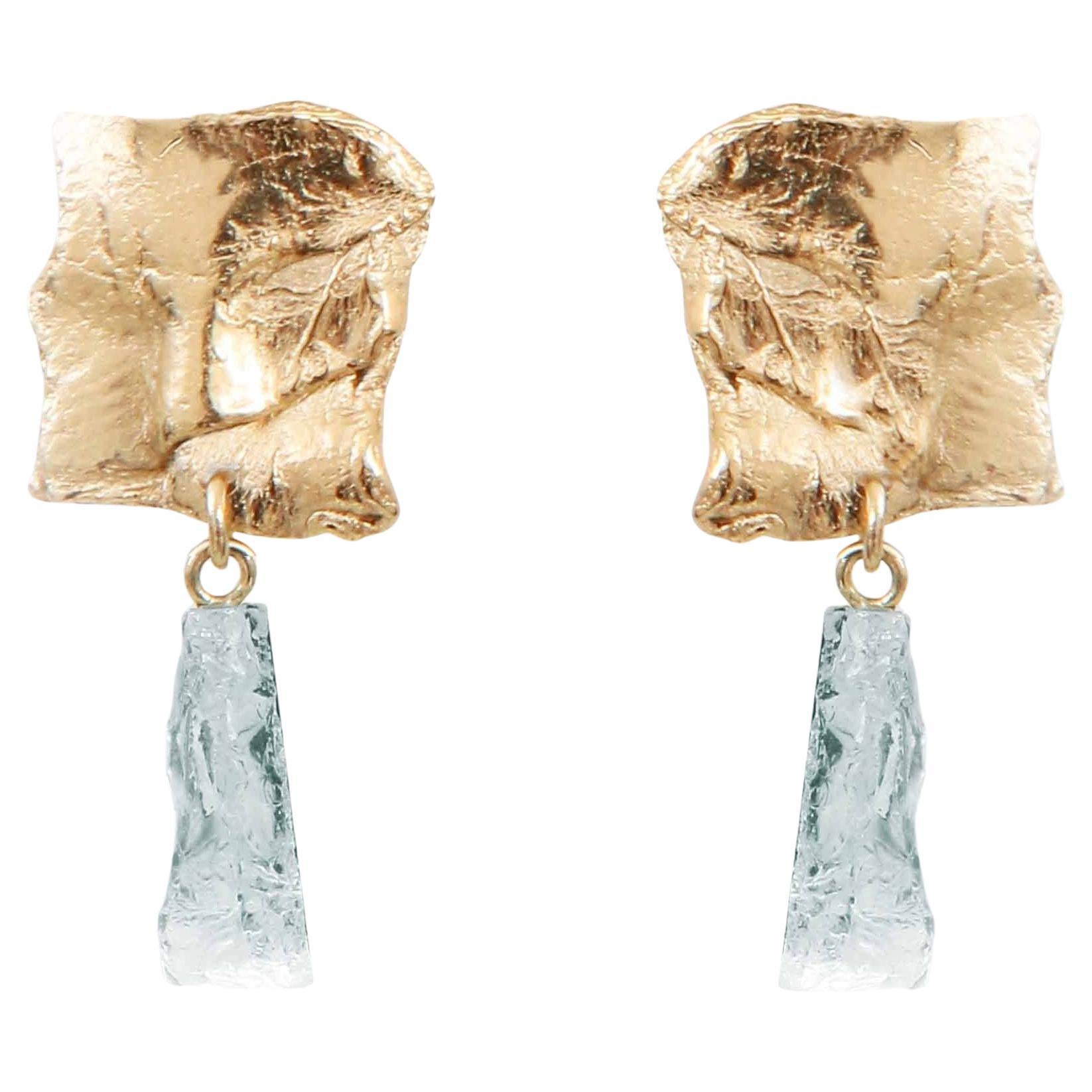 Frammento di Marion 3 Paio di orecchini in metallo placcato oro di Marion Fillancq