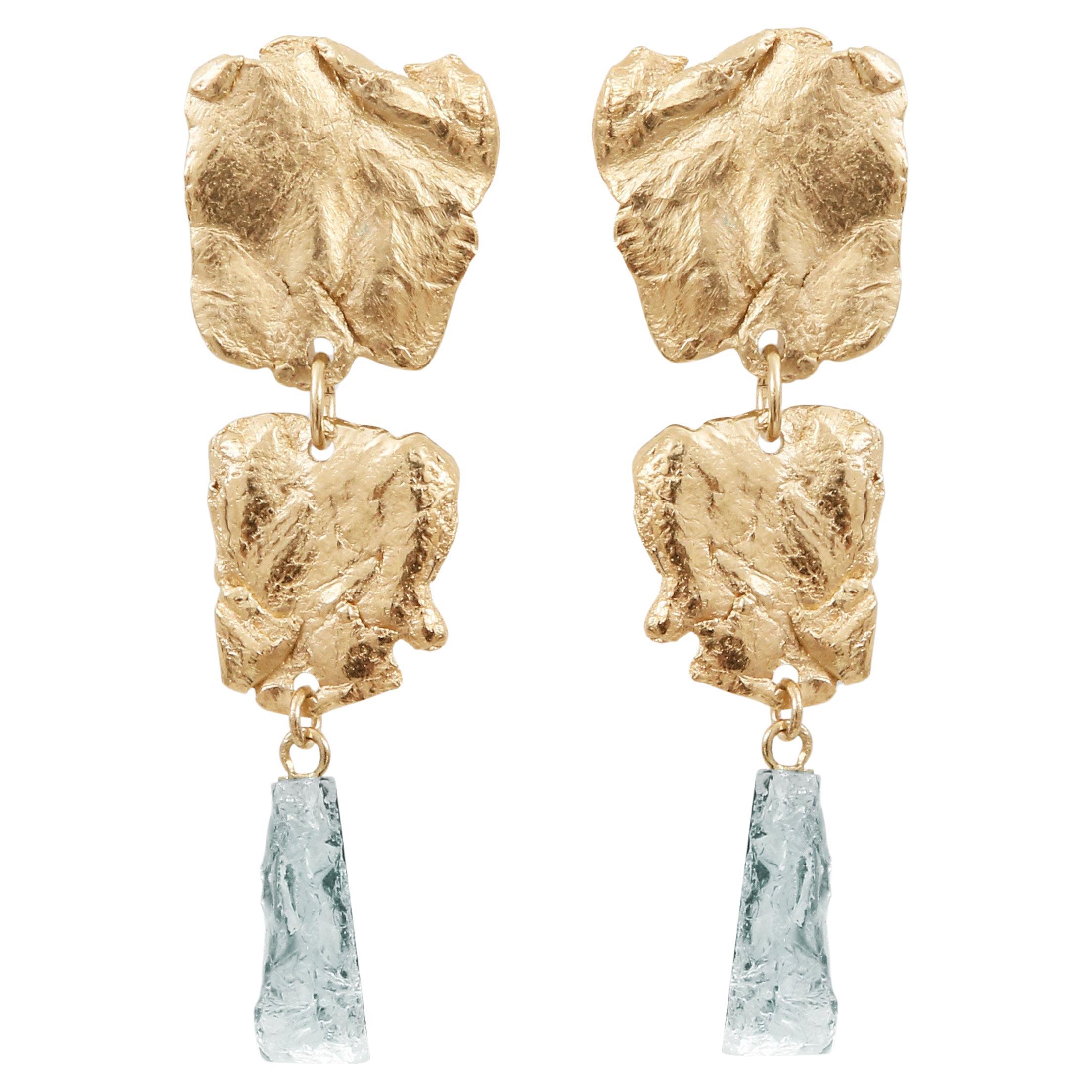 Frammento di Marion 5 Paio di orecchini in metallo placcato oro di Marion Fillancq