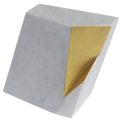 Fragment no.11 - Abstract Sculpture - Carrara Marble and 21ct Gold Leaf