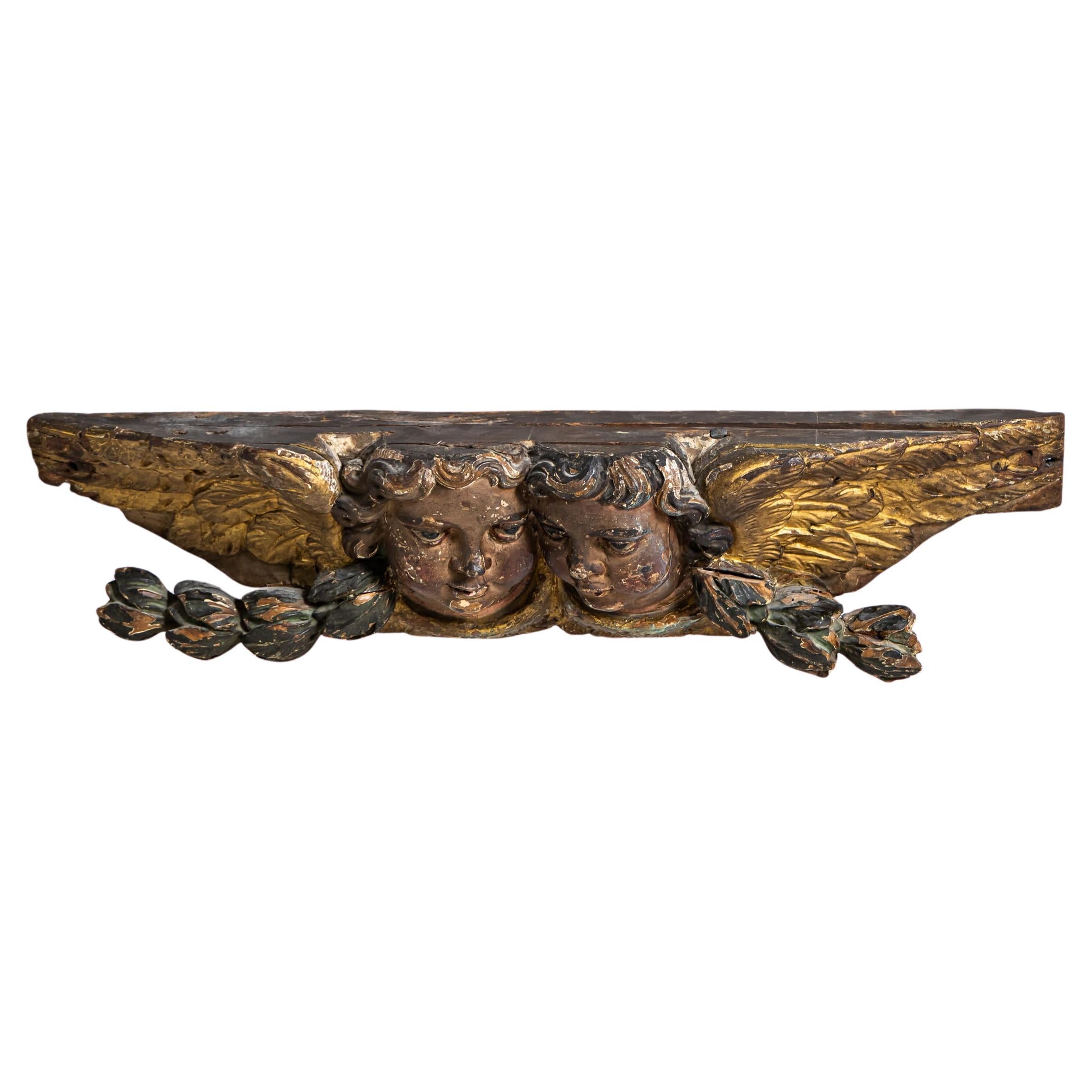 Fragment of a Frame with winged Cherub heads, 18th Century