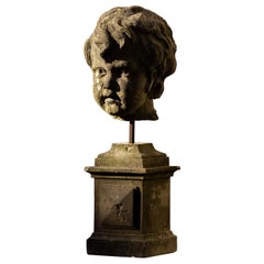 Fragment of a Putto’s Head, South German, 18th Century