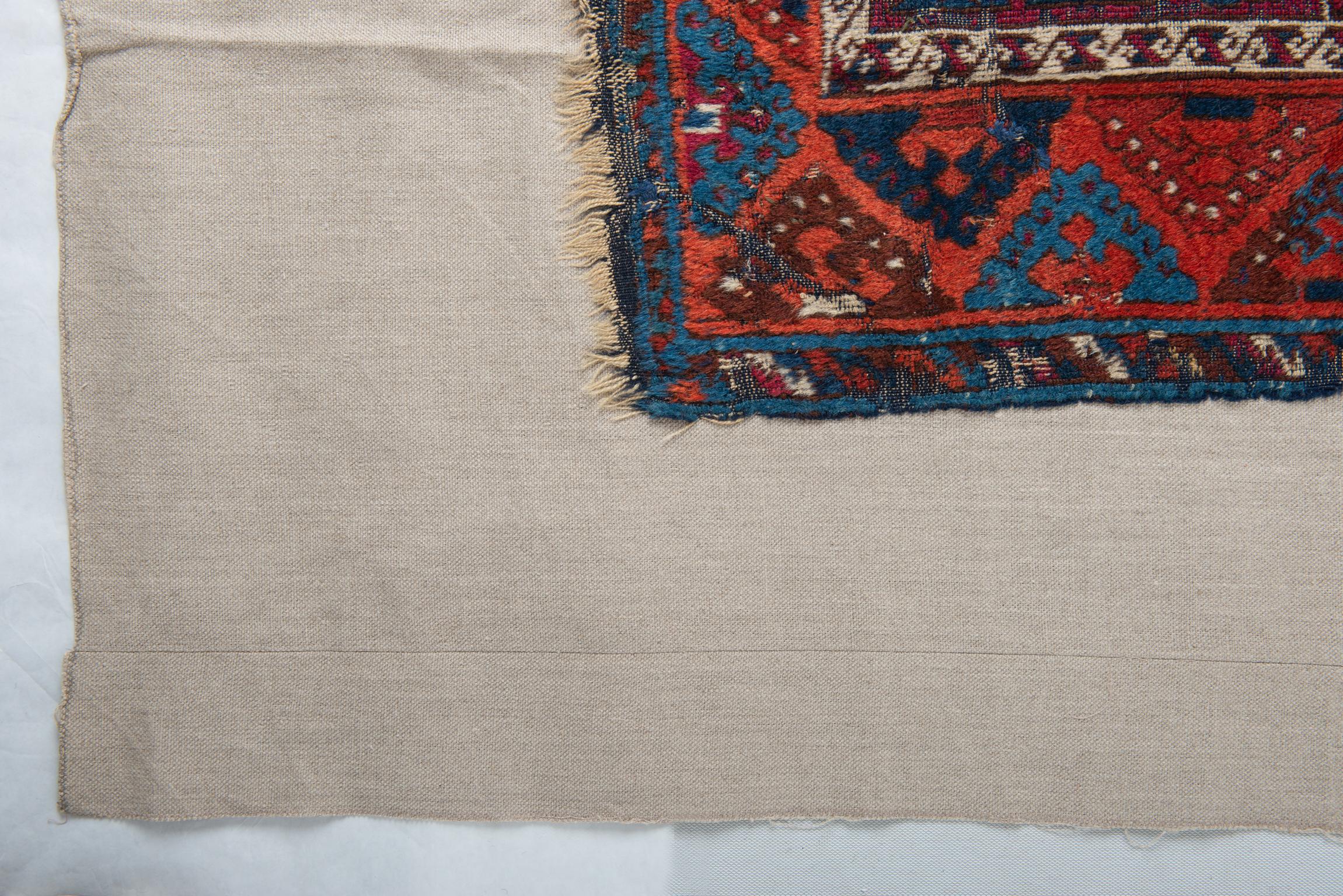 Caucasian Fragment of Ancient Nomadic Carpet from Kurdestan For Sale