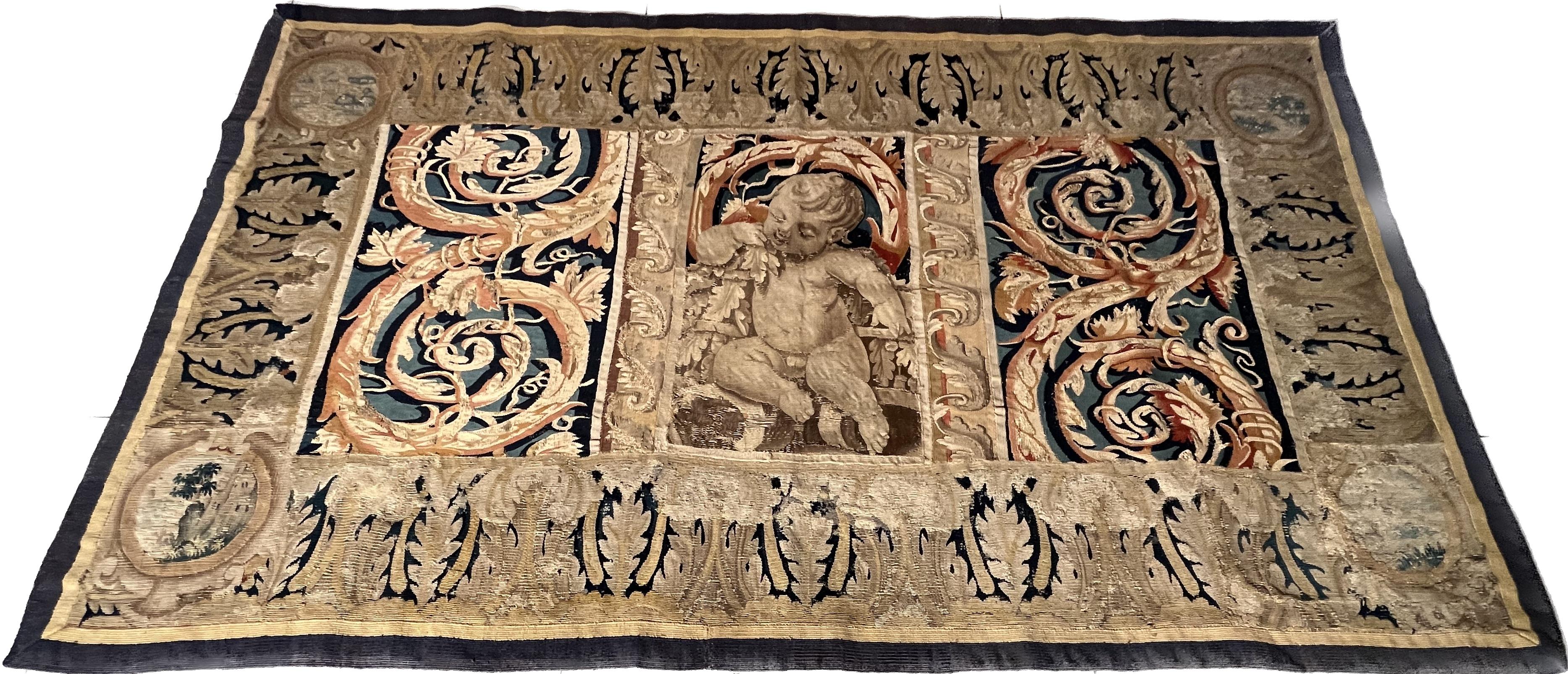 Fragment Of Flemish Tapestry Early 17th Century For Sale 2