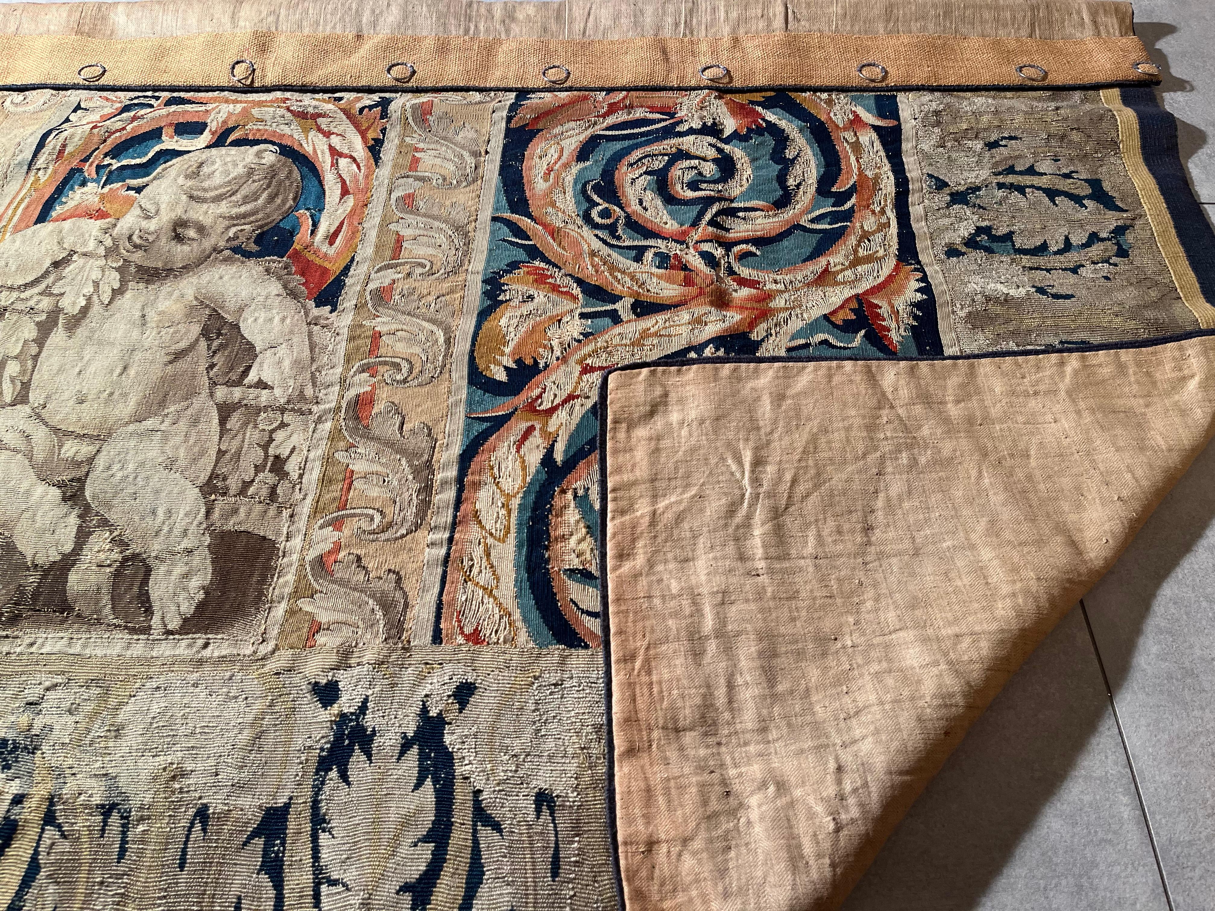 Fragment Of Flemish Tapestry Early 17th Century For Sale 4