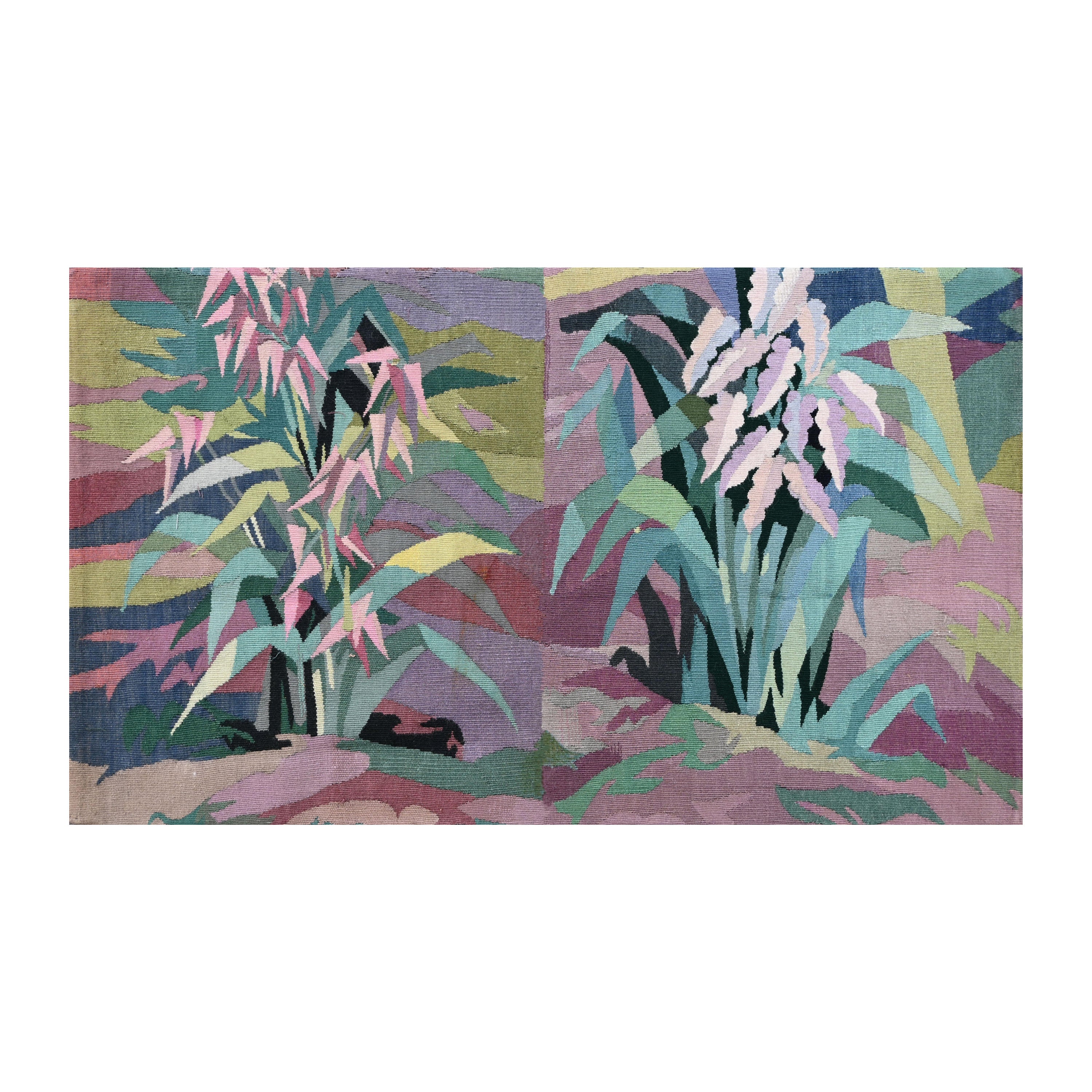 Frammento di arazzo moderno Franch Aubusson - 100lx60h Cm - No. 1400 in vendita