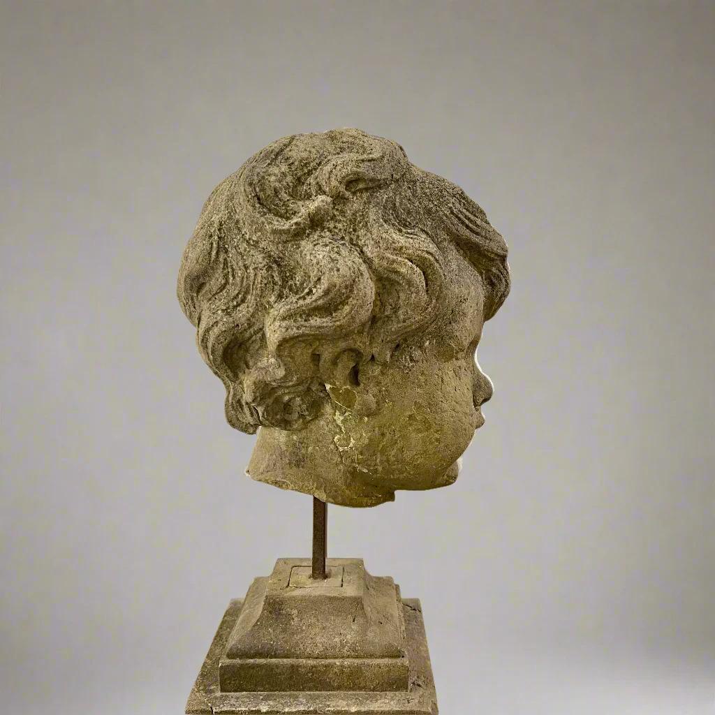 18th Century and Earlier Fragment of Putti Head. 18th Century Germany For Sale
