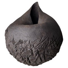 Fragment of the Earth — Hand-Built Ceramic Sculpture in Black Stoneware