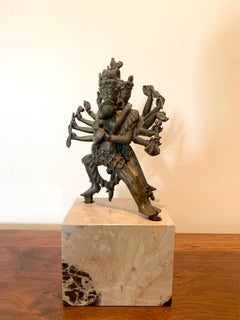 Fragment of Tibetan Cast Bronze Statue of Yamantaka