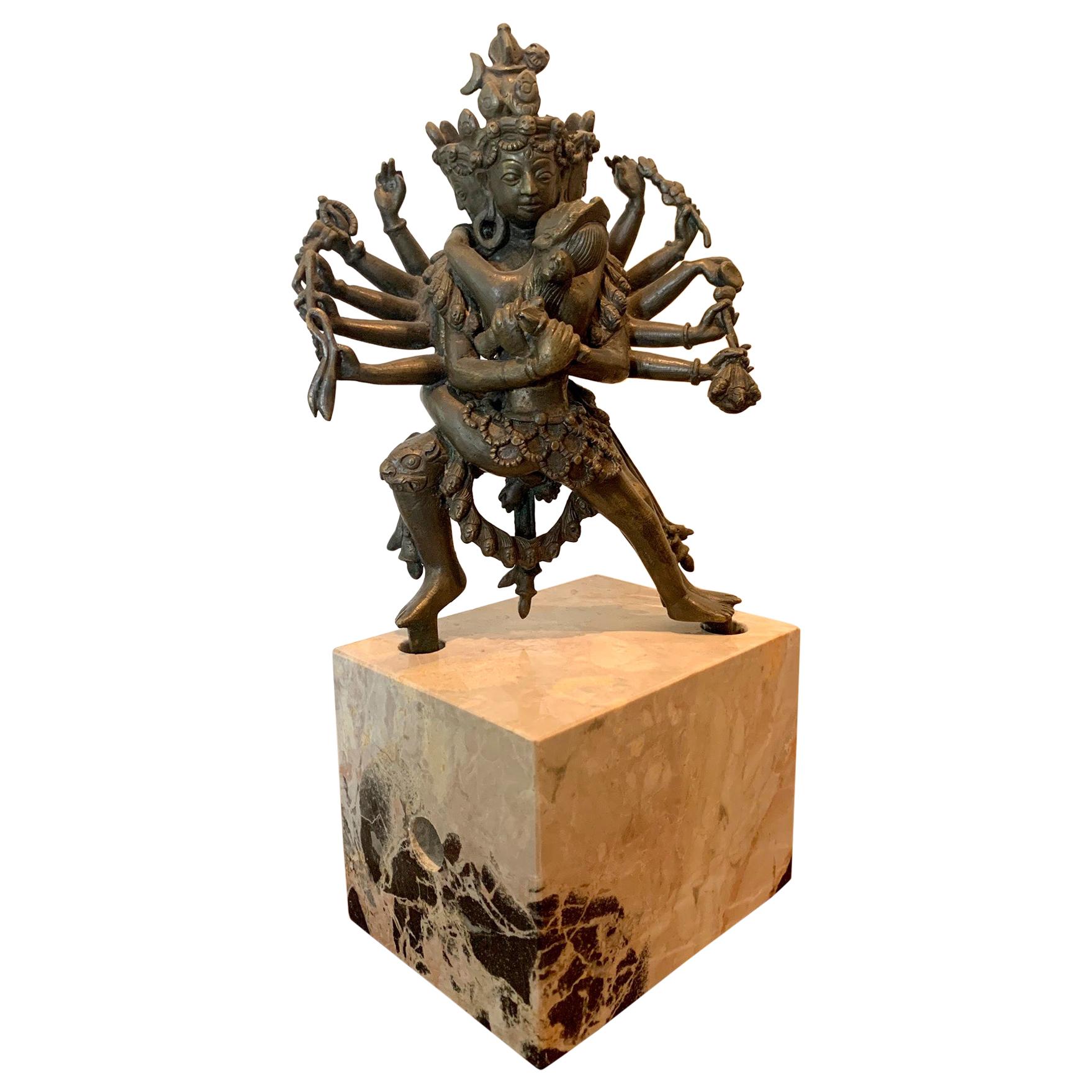 Fragment of Tibetan Cast Bronze Statue of Yamantaka