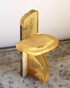 Fragment Side Table in Resin & Marble by Fict Studio