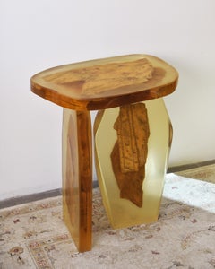 Fragment Side Table in Resin & Marble by Fict Studio