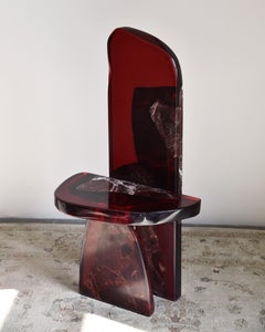 Fragment Side Table in Resin & Marble by Fict Studio