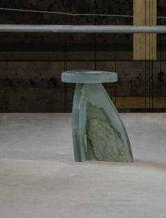 Fragment Side Table in Resin & Marble by Fict Studio