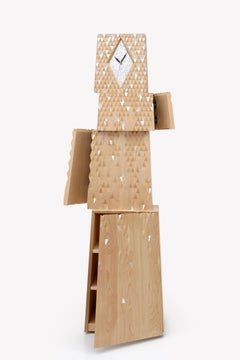 Fragmented Clock - Traditional crafted clock in mother of pearl