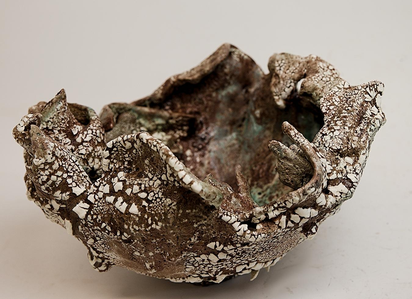 Contemporary Fragments Brown Ancient Bowl For Sale