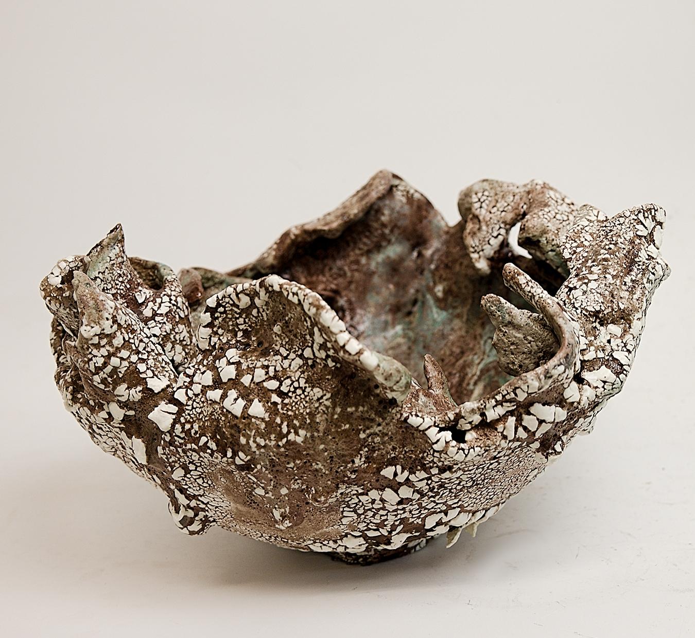 Ceramic Fragments Brown Ancient Bowl For Sale