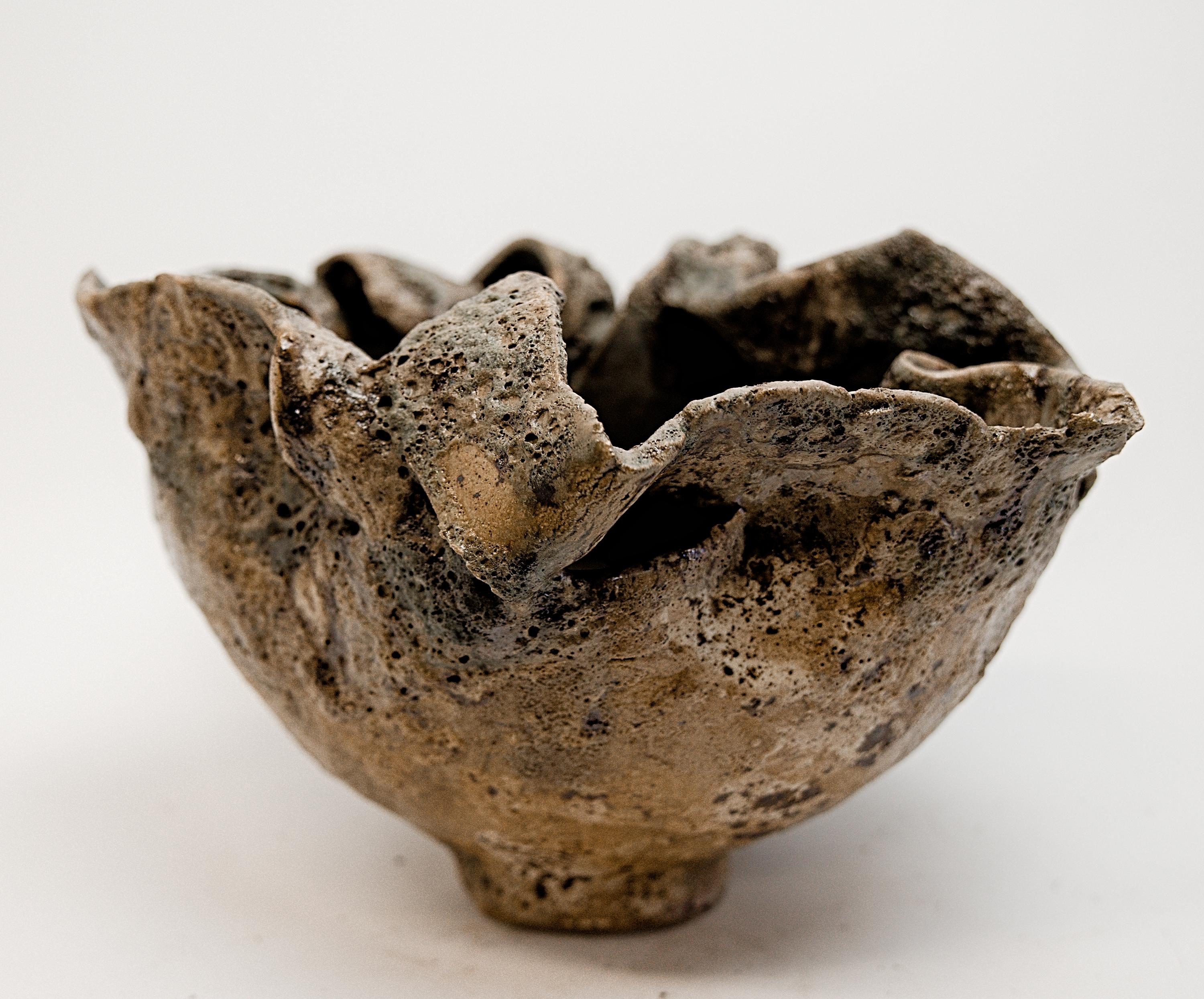 Glazed Fragments Green Ancient Bowl For Sale