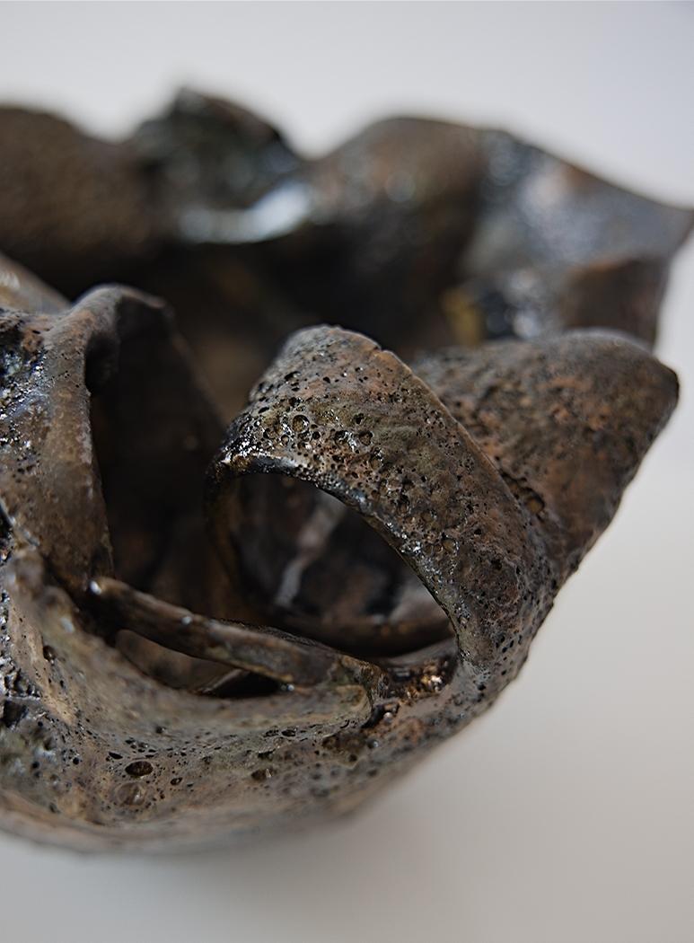Glazed Fragments Green Ancient Bowl For Sale