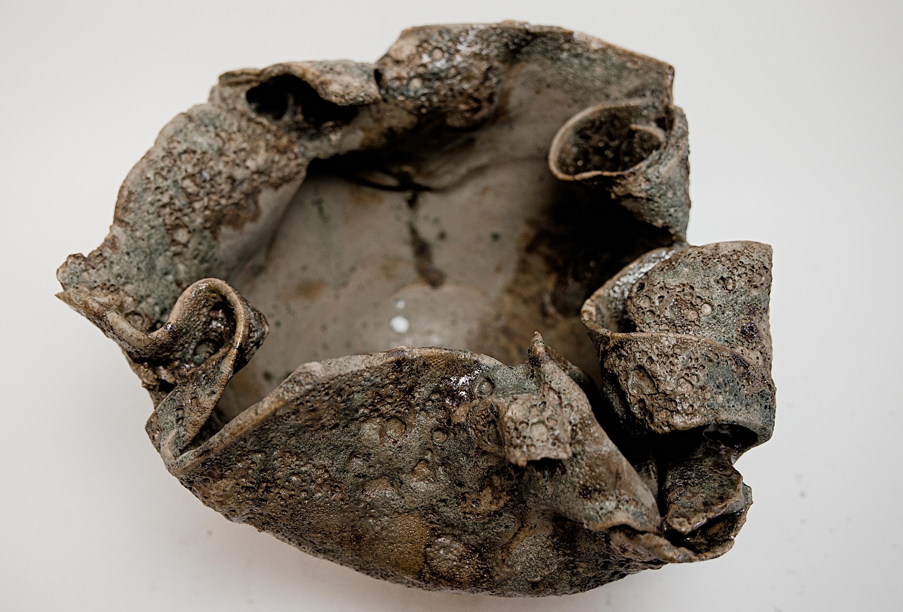 Contemporary Fragments Green Ancient Bowl For Sale