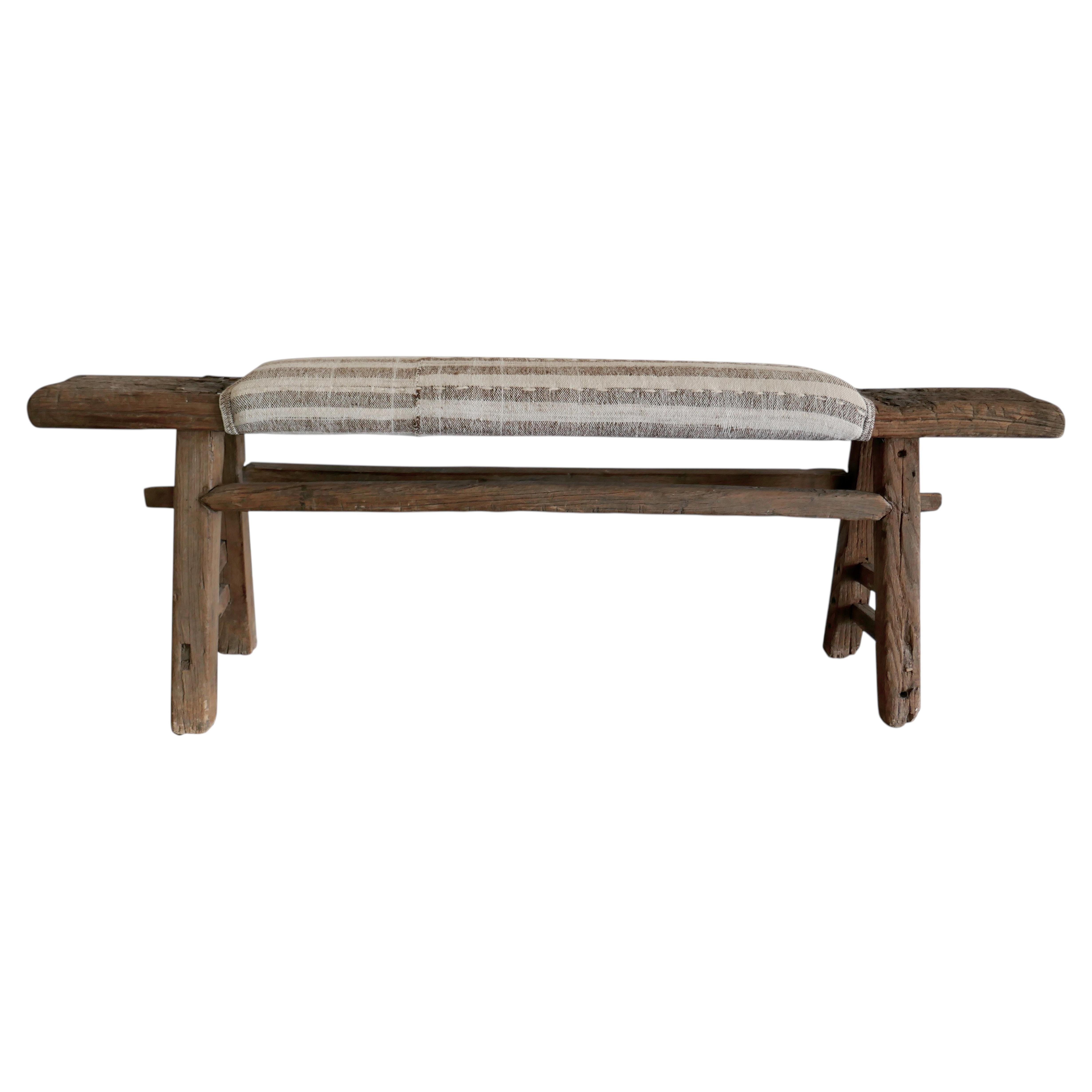 Fragments Identity Antique Hardwood Bench For Sale