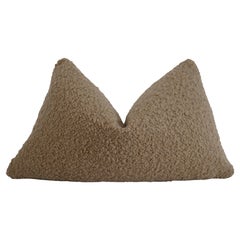 Fragments Identity Cuscino in Boucle di Cammello e Lino Naturale Francese Vintage