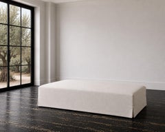 Fragments Identity Linen Skirted Cocktail Ottoman