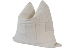 Cojín de parche Fragments Identity Vintage Berber Kilim Hemp y lino, 24 "x24