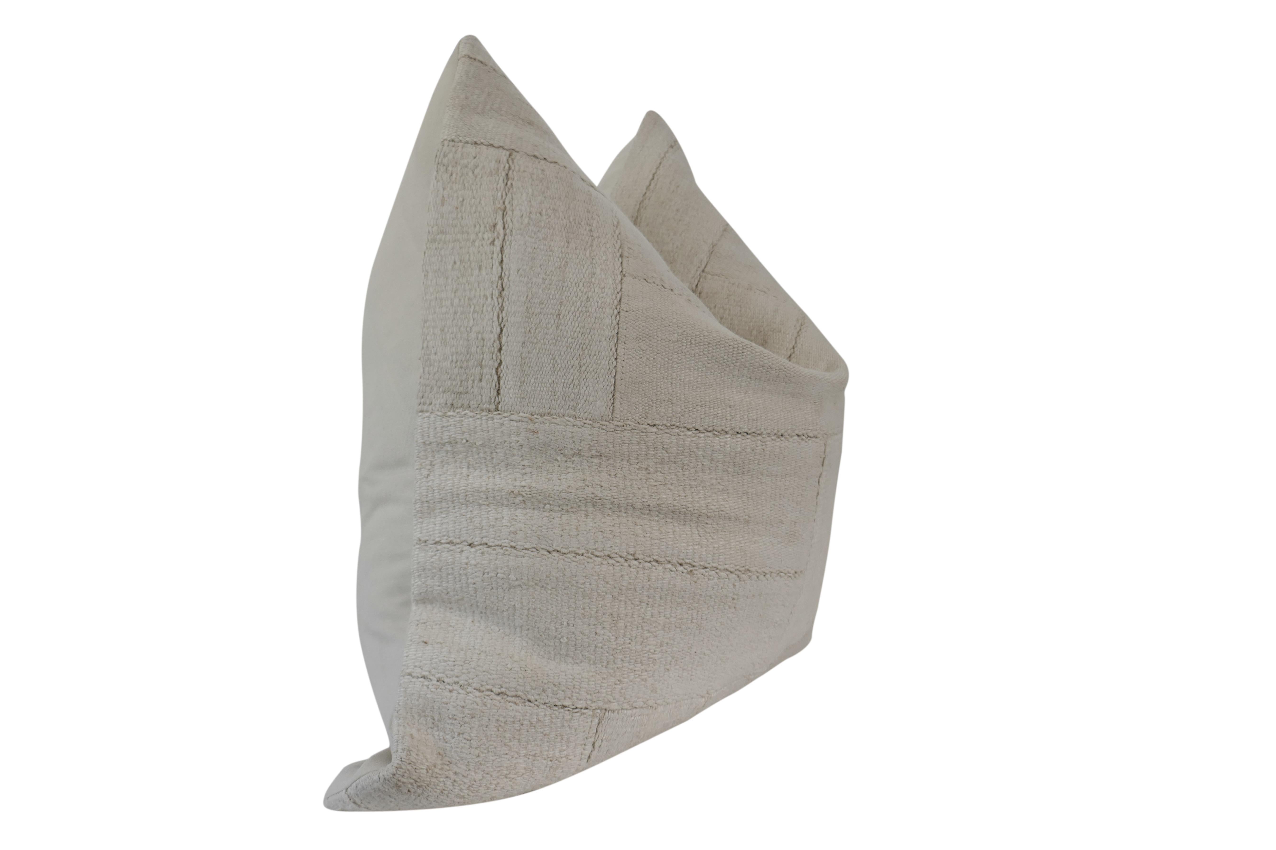 Fragments Identity Vintage Berber Kilim Hemp & Linen Patch Pillow, 24