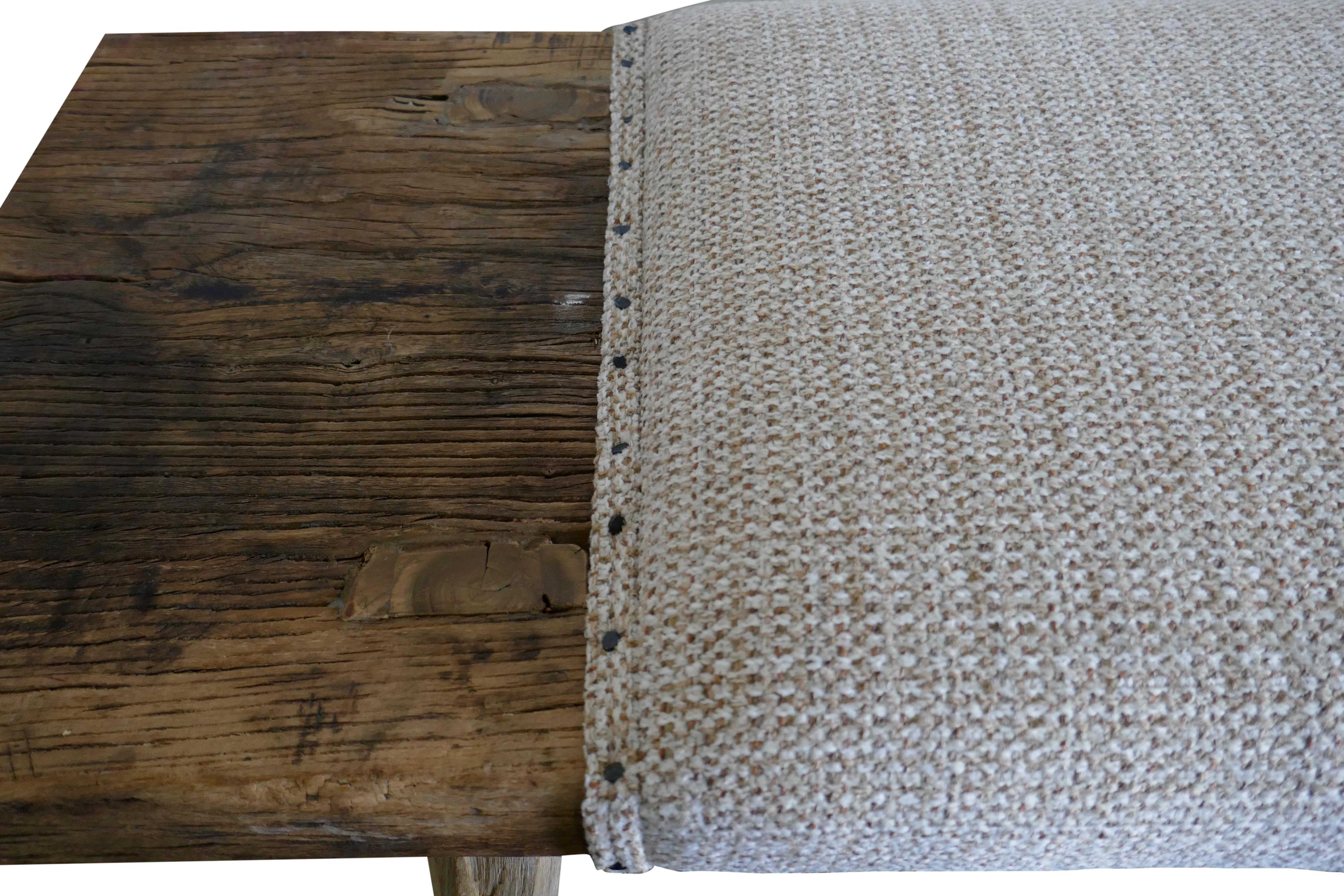 Orme Fragments Identity Banc Vintage Shandong / Tapis tissé neutre en vente