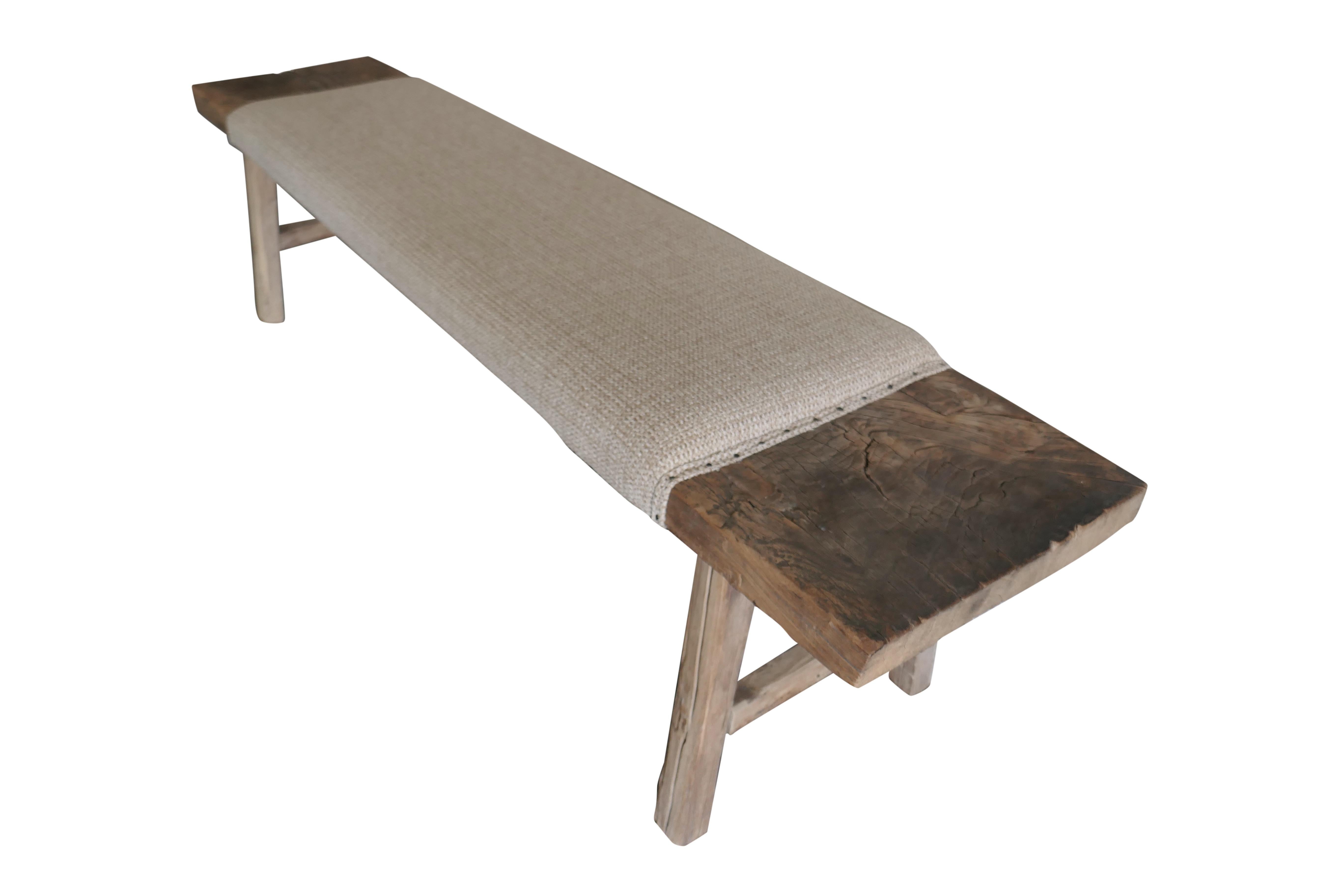 Fragments Identity Banc Vintage Shandong / Tapis tissé neutre en vente 1