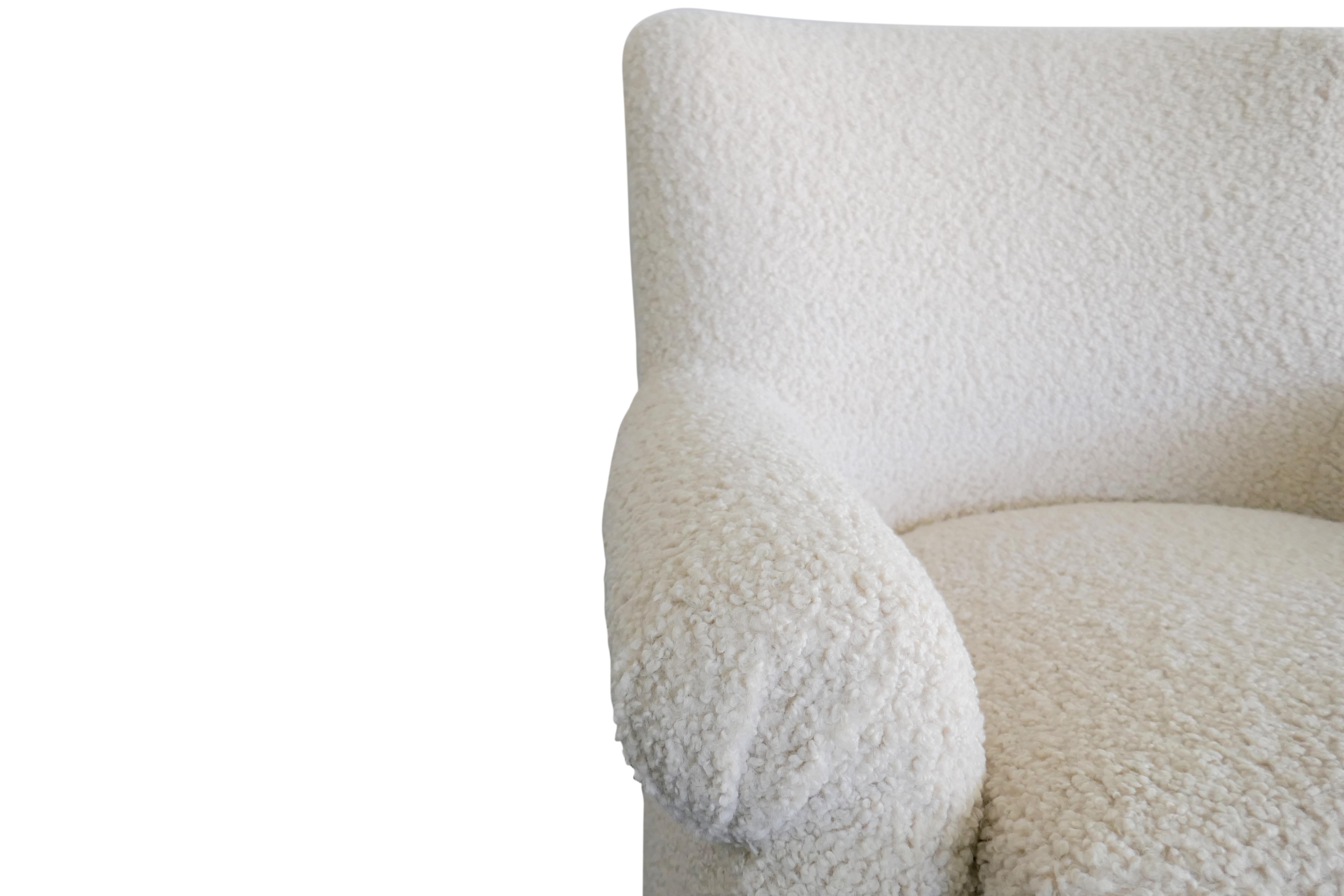 Bouclé Fragments Identity Sedia girevole in bouclè bianco in vendita