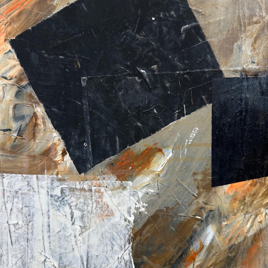 Acrylic “Fragments in Motion”by modern Thai artist Treerat Ngamsanit For Sale