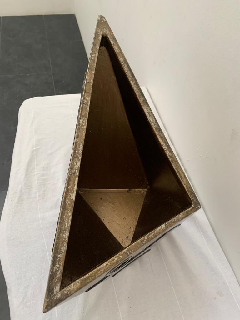 Vaso con frammenti di specchio d'oro, anni '80 in vendita 4