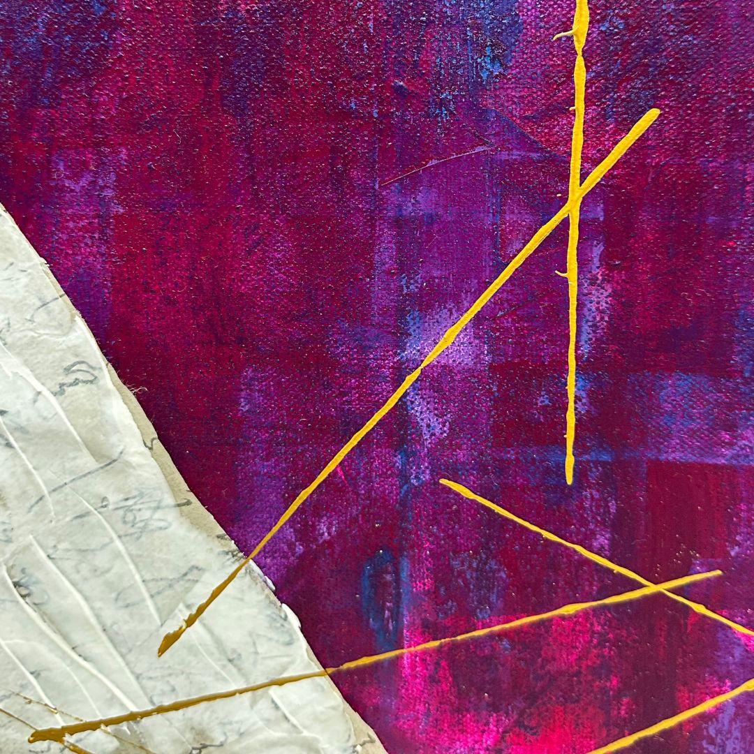 Acrylic “Fragments of the Unseen” by modern Thai artist Treerat Ngamsanit For Sale
