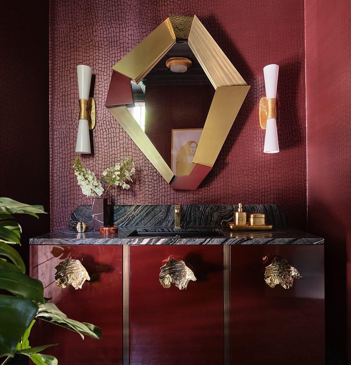 Fragments Wall Mirror With Wood & Metal Frame For Sale 1