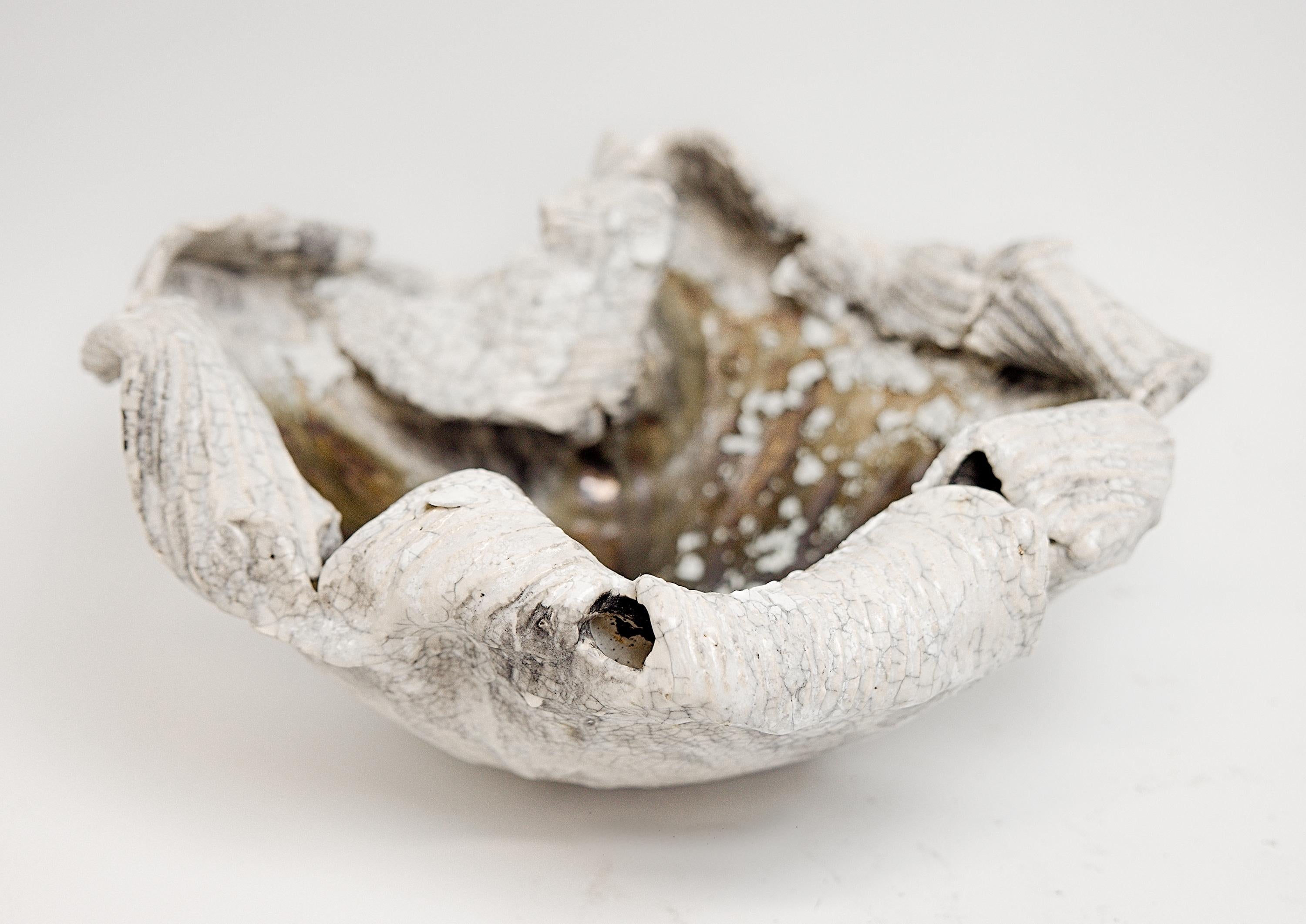 Contemporary Fragments White Ancient Bowl For Sale