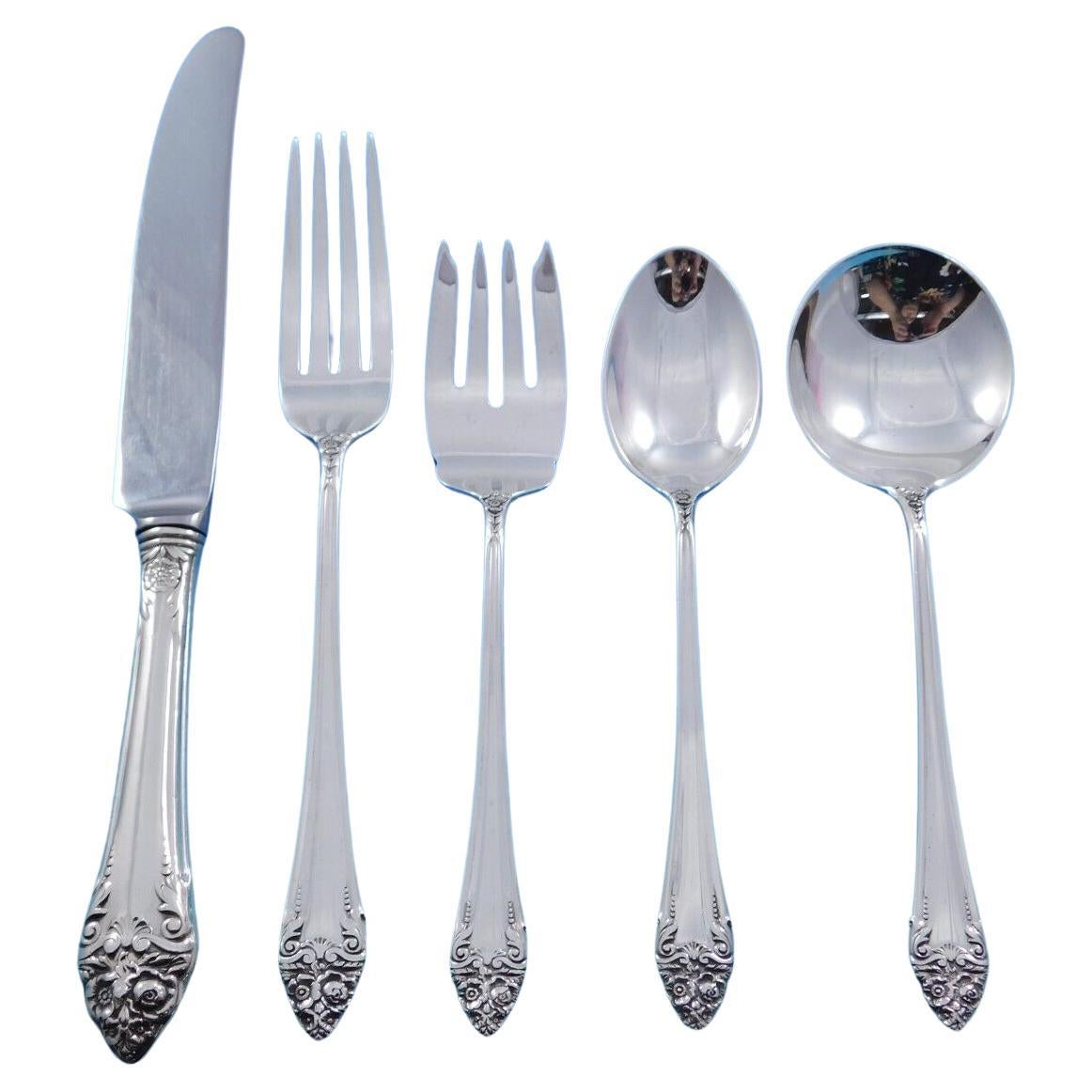 Fragrance by Reed & Barton Sterling Silver Flatware Set for 12 Service 60 pieces For Sale